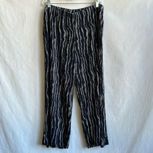 Chico's Travelers blue and gray high rise pull-on pants, size 3 (XL)